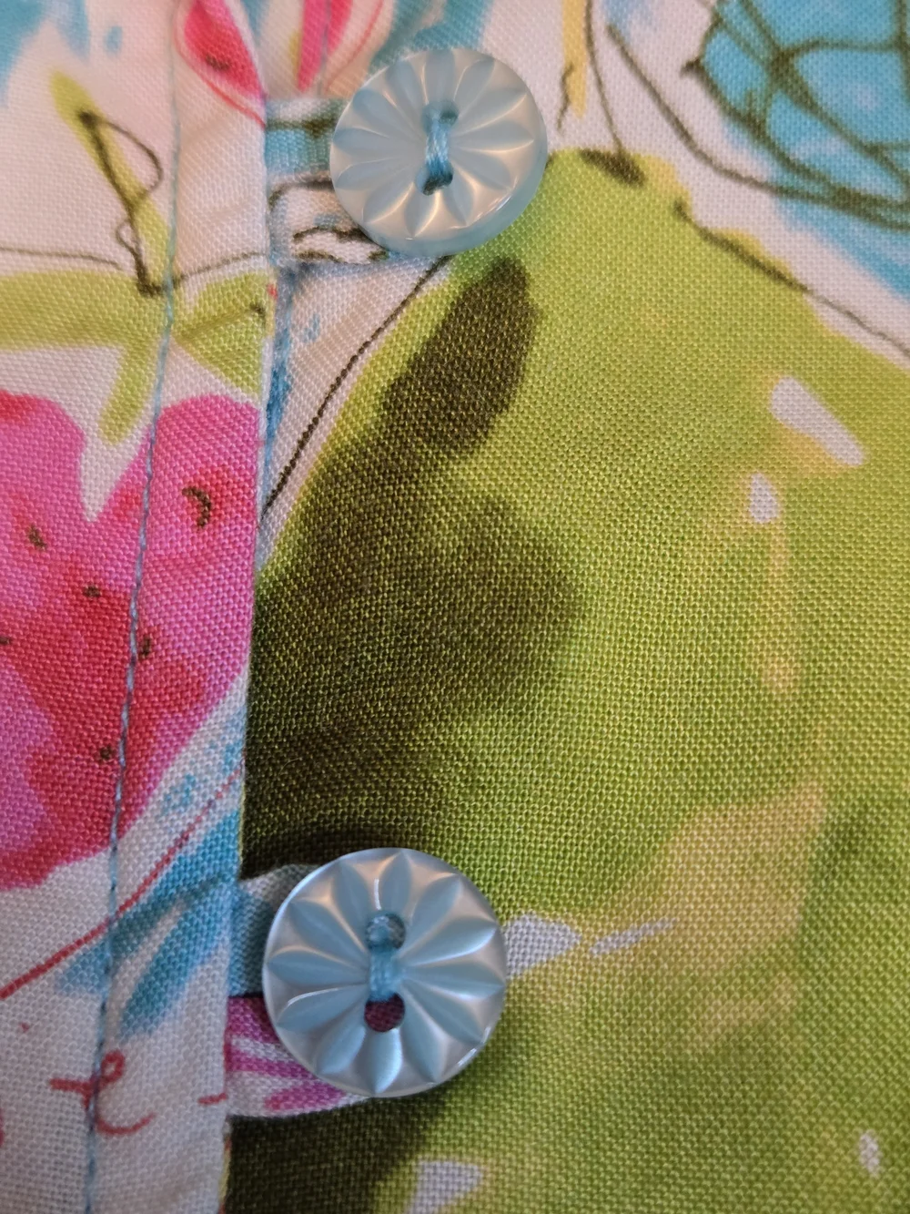 Vintage 90s Sleeveless Button-Front Top with Citrus Print - Picture 4 of 12